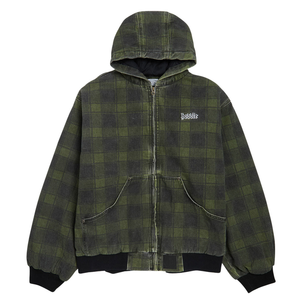 Hoddle Hooded Quilted Denim Jacket - Plaid image 1