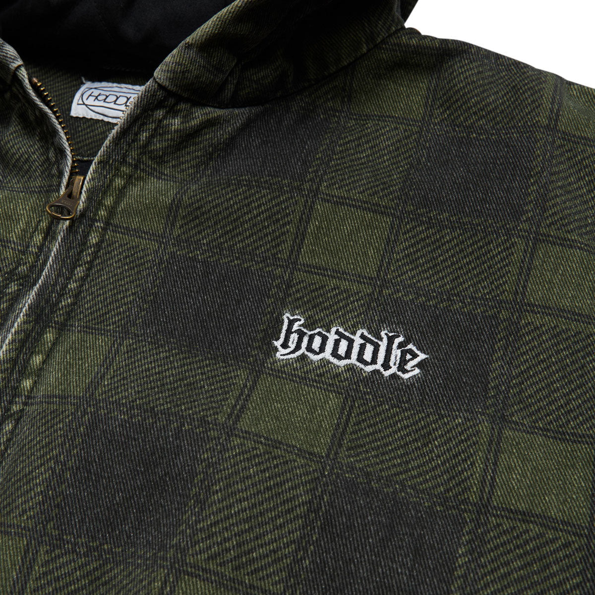 Hoddle Hooded Quilted Denim Jacket - Plaid image 3