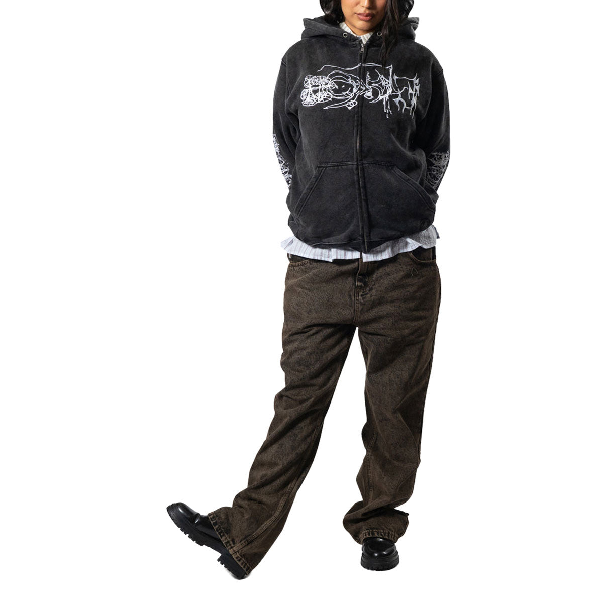 Hoddle Routine Straight Cut Jeans - Brown image 5