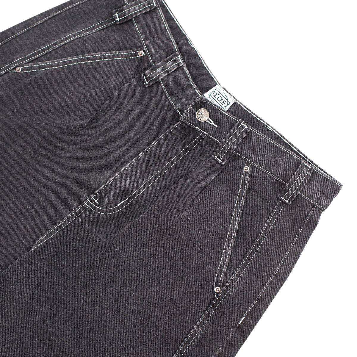 Hoddle Denim Bermuda Shorts - Washed Black image 3