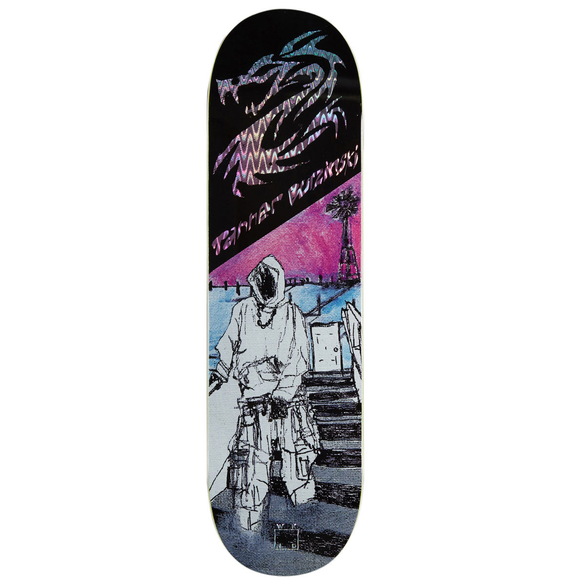 WKND Alive + Well Tanner Burzinski MC Skateboard Deck - Glitter Fleck - 8.58