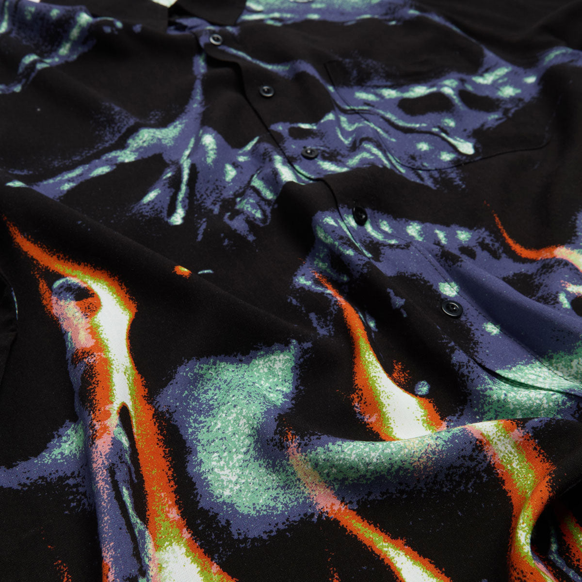 Deathwish Boiling Point Rayon Button Up Shirt - Black image 4