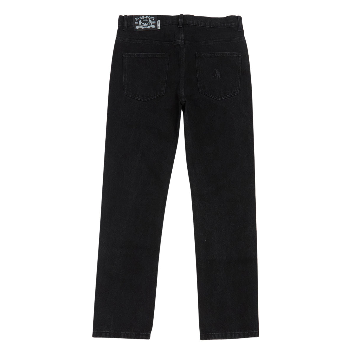 Passport Calligraphy Workers Club Straight Leg Jeans - Faded Wash Black image 2