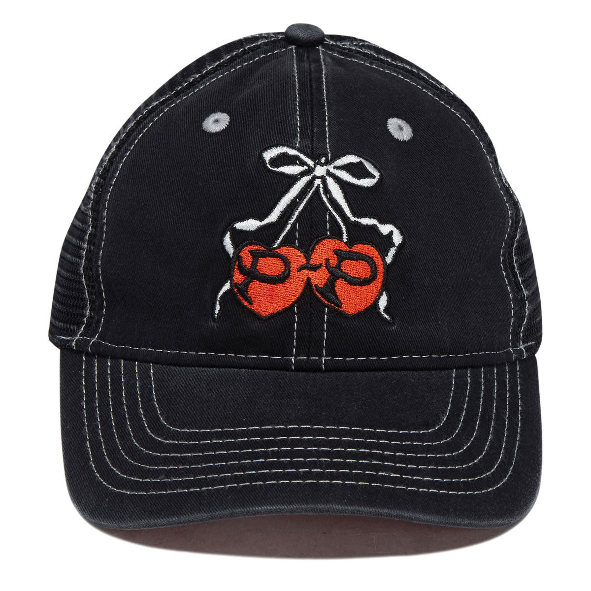 Passport Cherries Leagues Trucker Hat - Washed Black image 3