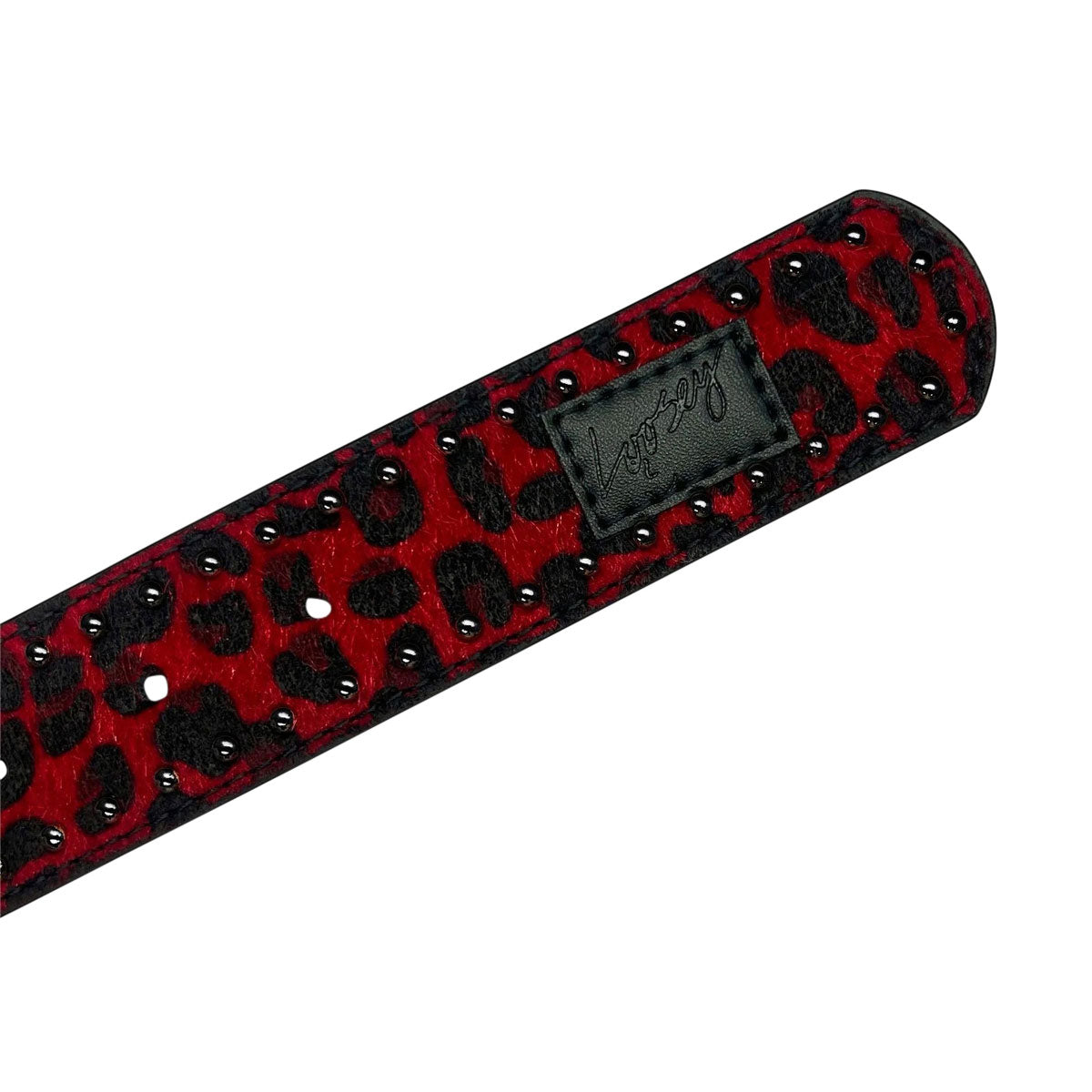 Loosey Cheetah Rivet Belt - Burgundy image 2