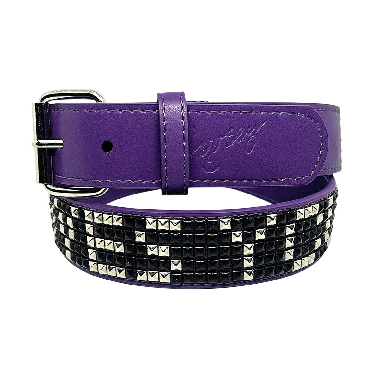 Loosey Loves You Studs Belt - Dark Purple image 1