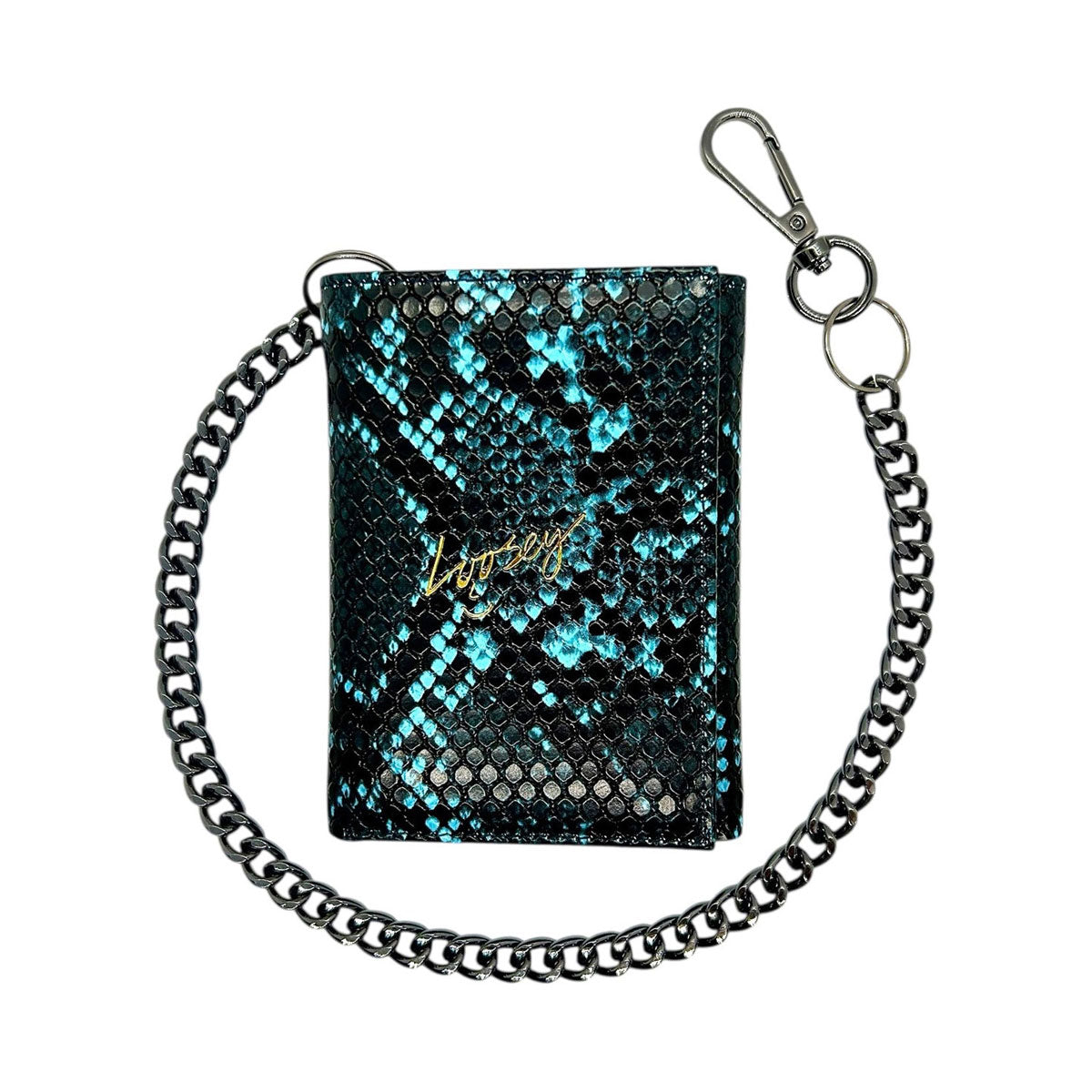 Loosey Snake Skin Chain Gang Wallet - Blue image 1