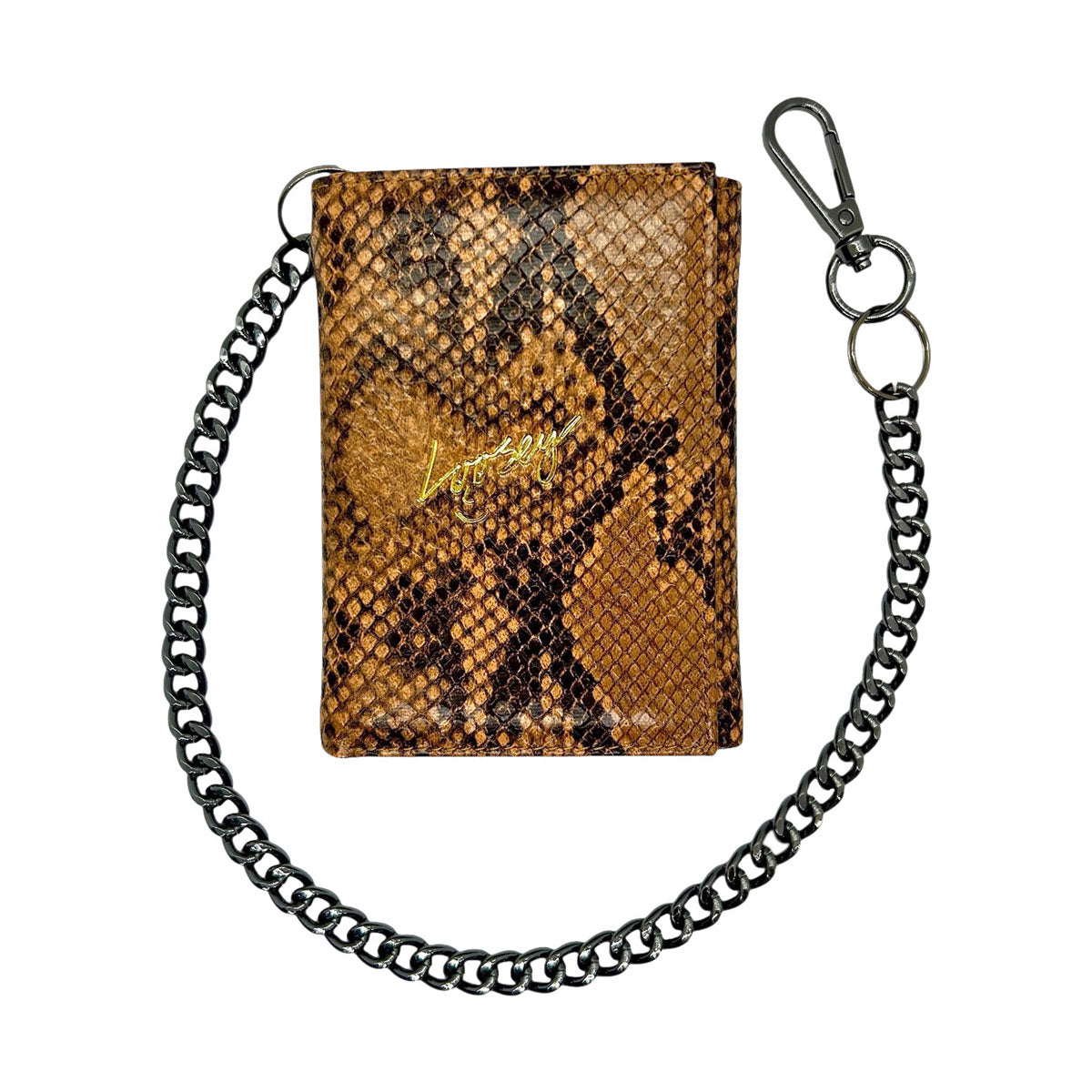 Loosey Snake Skin Chain Gang Wallet - Brown image 1