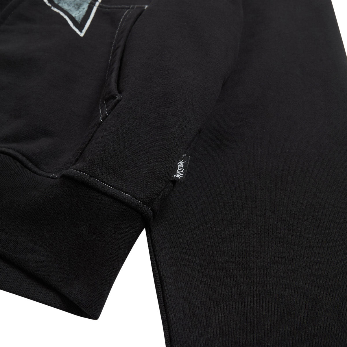 Welcome Allstar Cropped Zip Hoodie - Black image 3