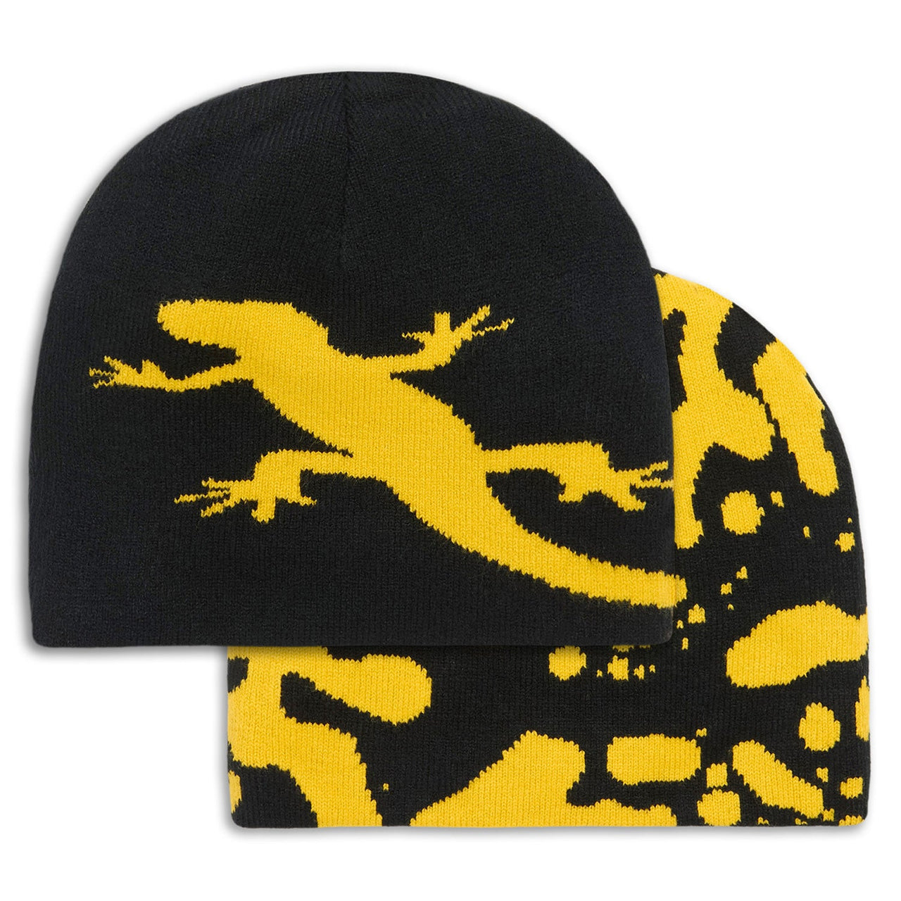 CCS Reversible Amphibian Skully Beanie - Yellow/Black image 1