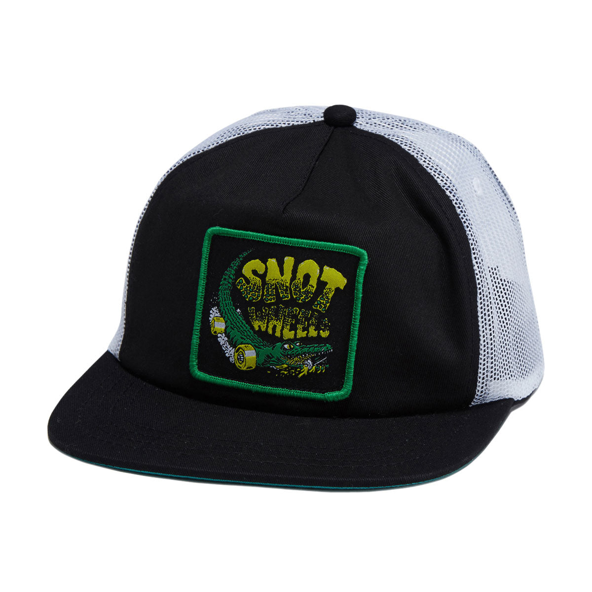 Snot Gator Patch Trucker Hat - Black/White image 1