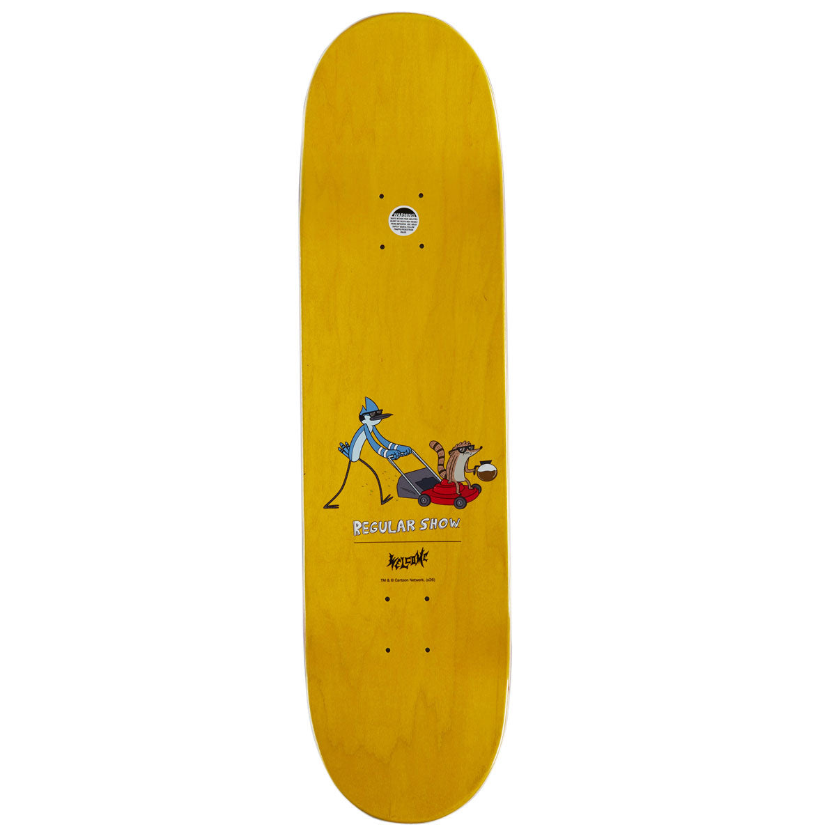 Welcome x Regular Show Shrub Skateboard Deck - Green/Silver Foil - 8.50