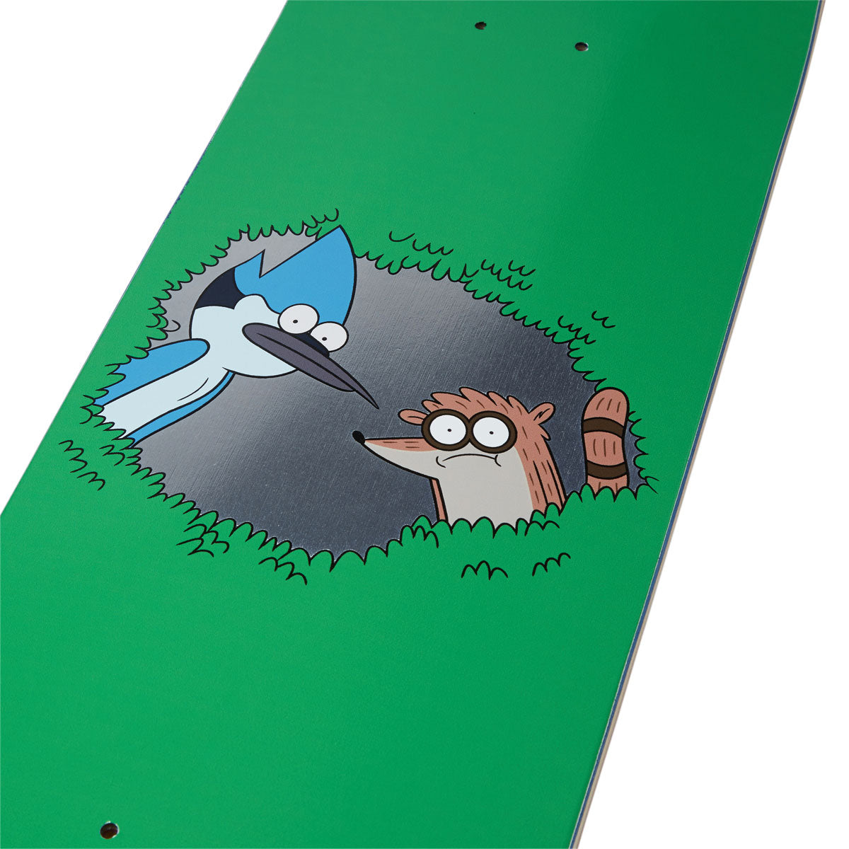 Welcome x Regular Show Shrub Skateboard Complete - Green/Silver Foil - 8.50