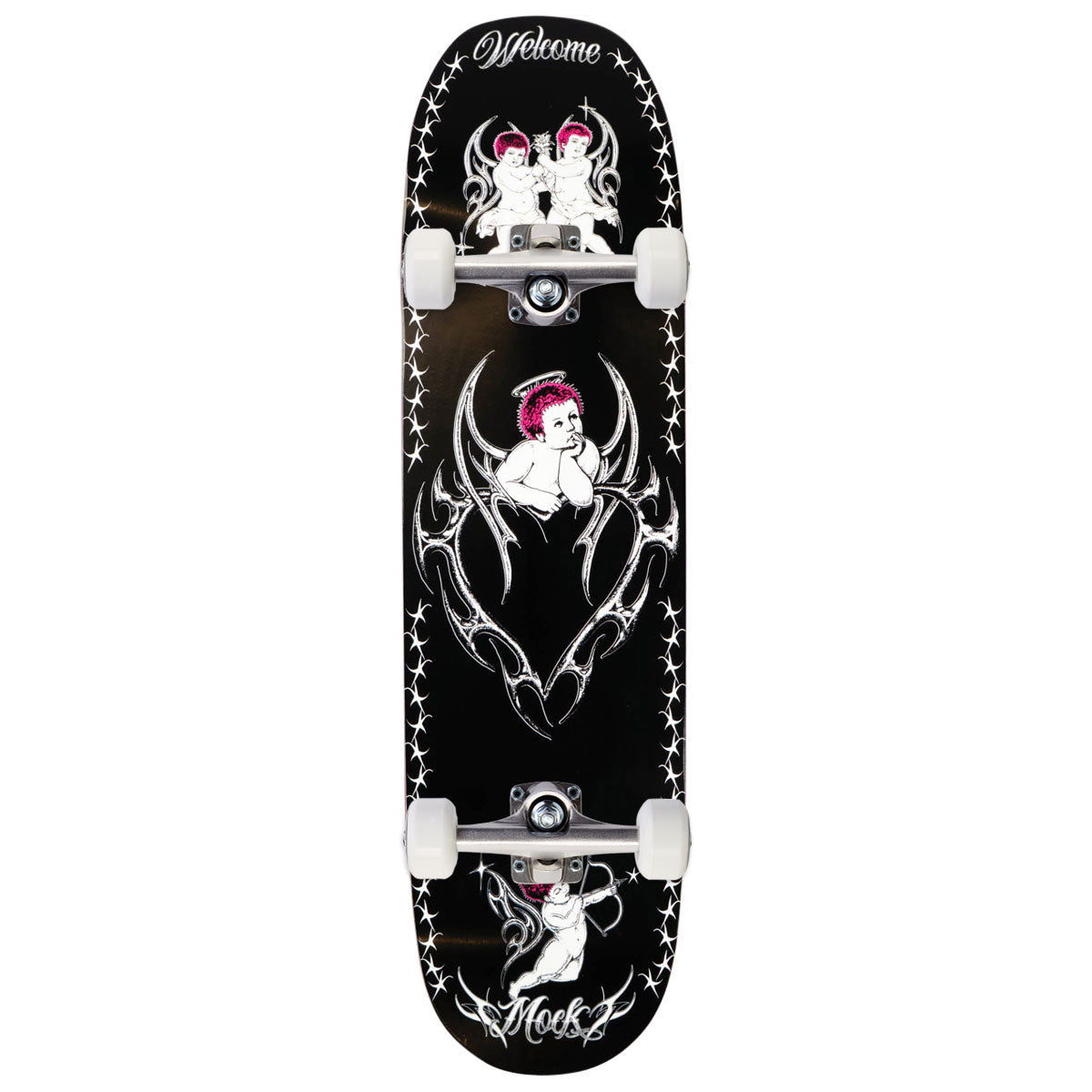 Welcome Cherubs Evan Mock On Moontrimmer 2.0 Skateboard Complete - Black/White - 8.60