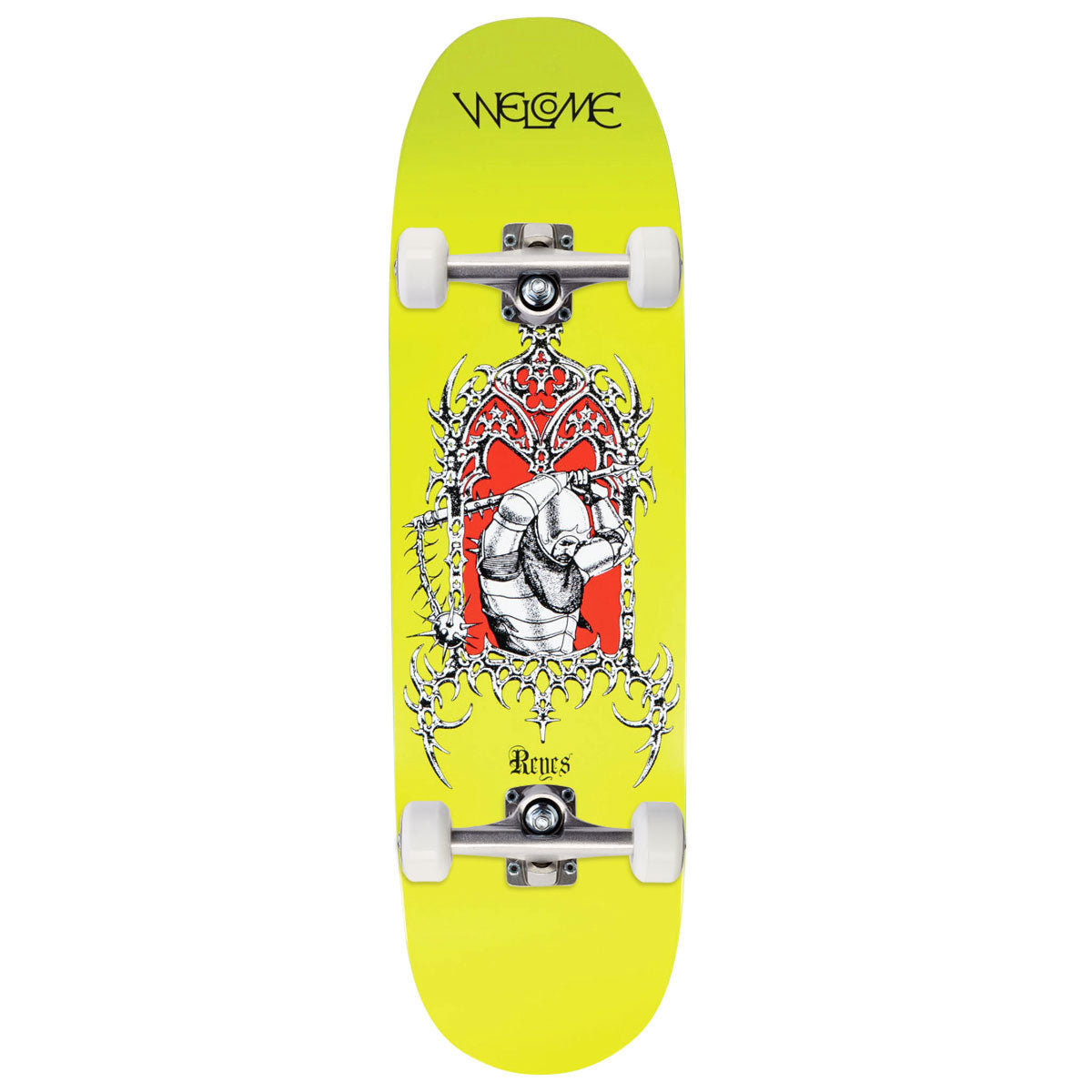 Welcome Flail Ryan Reyes On Baculus 2.0 Skateboard Complete - Highlighter Lime/Red - 9.00