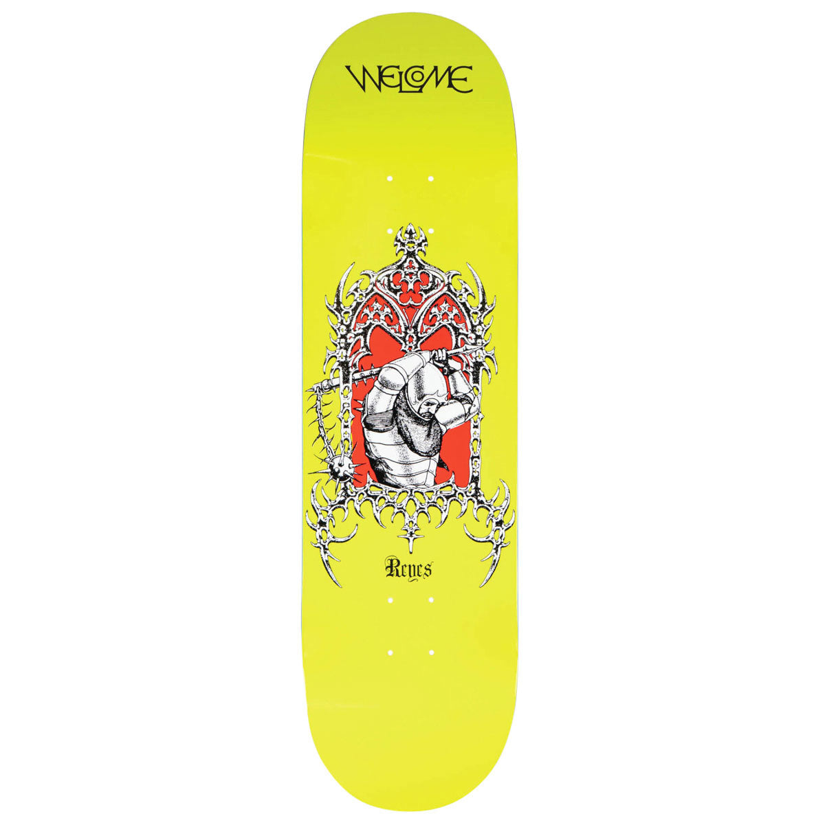 Welcome Flail Ryan Reyes Skateboard Deck - Highlighter Lime/Red - 8.75