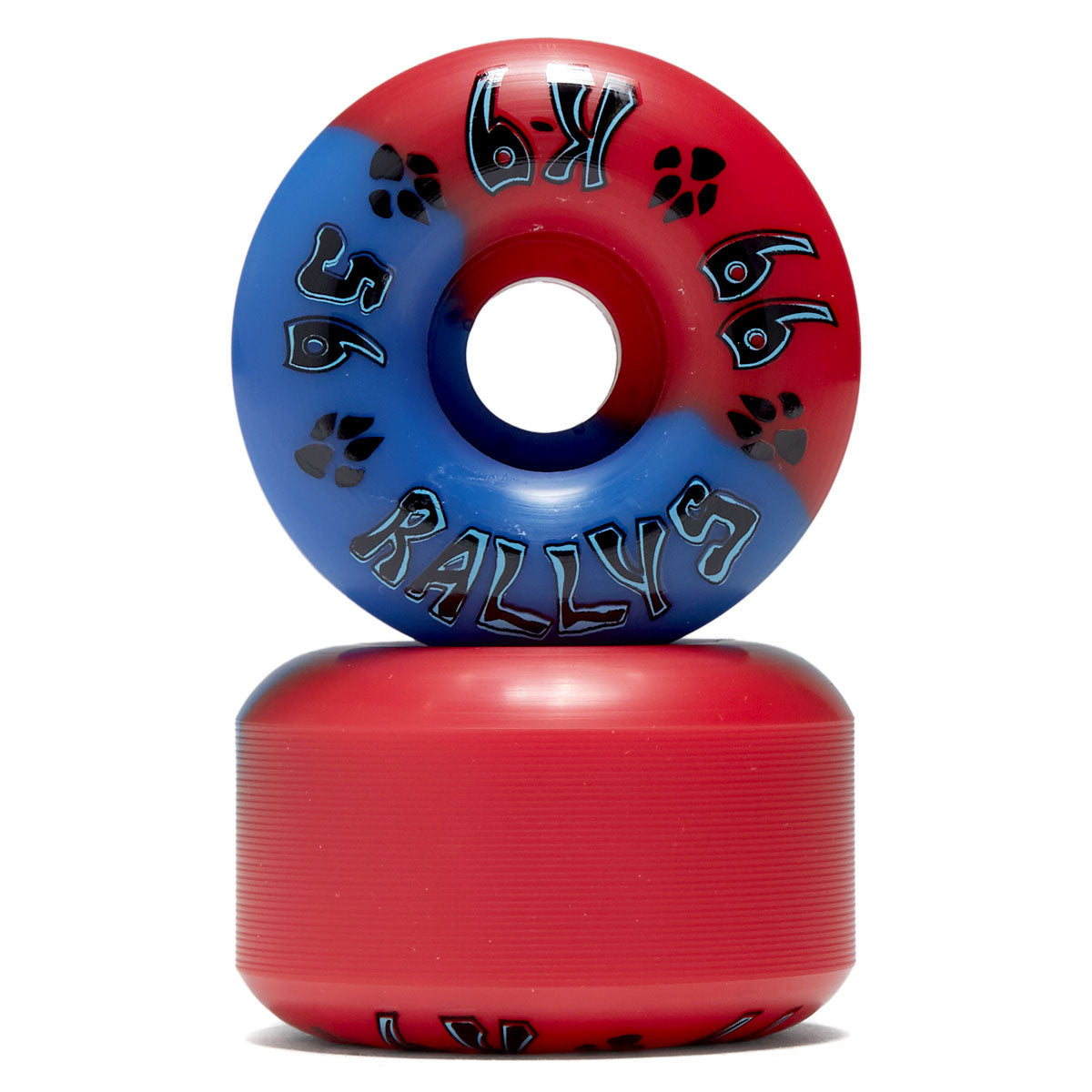 Dogtown K-9 Rally 99a Skateboard Wheels - Red/Blue - 56mm image 2