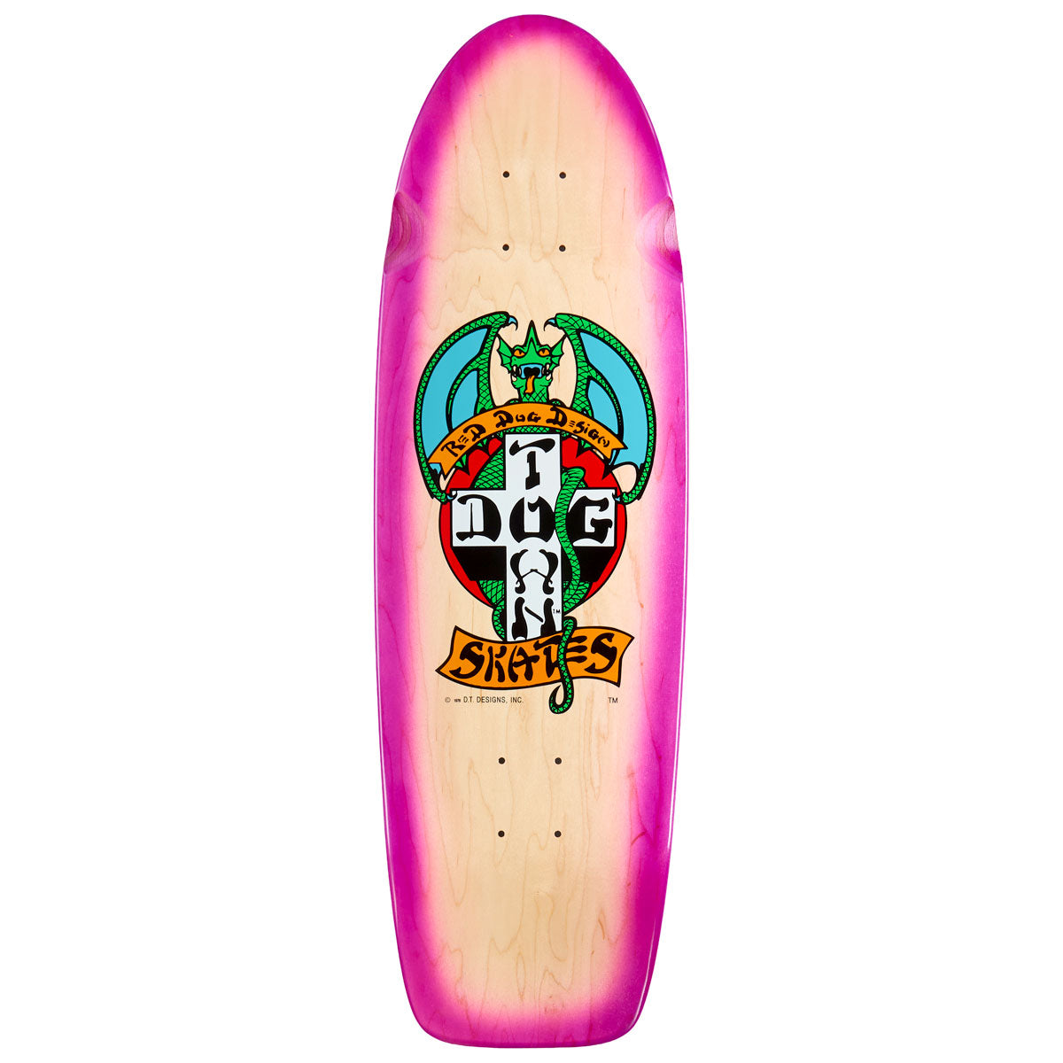 Dogtown Red Dog OG 70s Rider Skateboard Deck - Natural/Transparent Purple Fade - 9.135