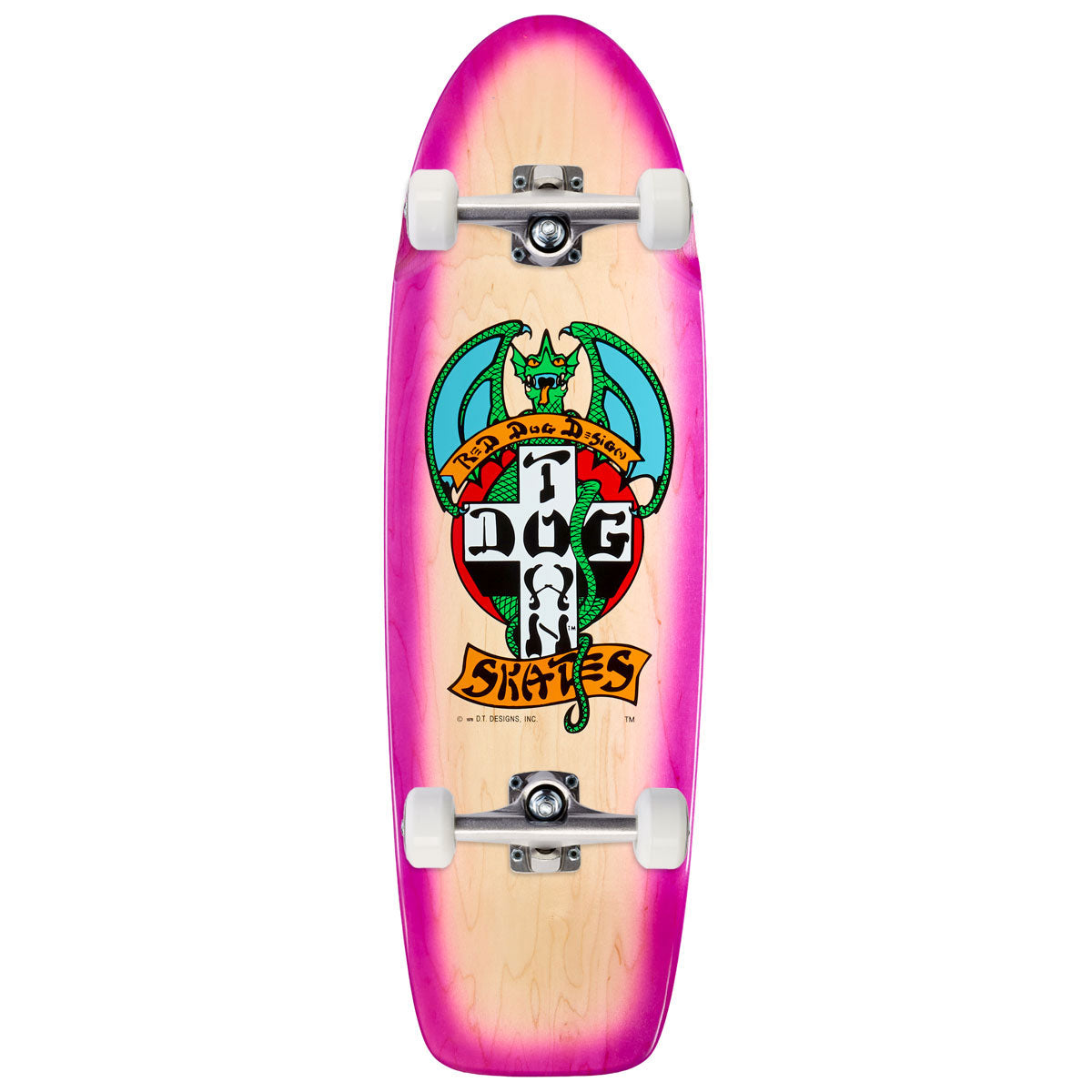 Dogtown Red Dog OG 70s Rider Skateboard Complete - Natural/Transparent Purple Fade - 9.135