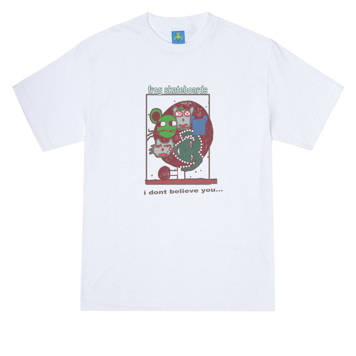 Frog I Don't Believe You T-Shirt - White image 1