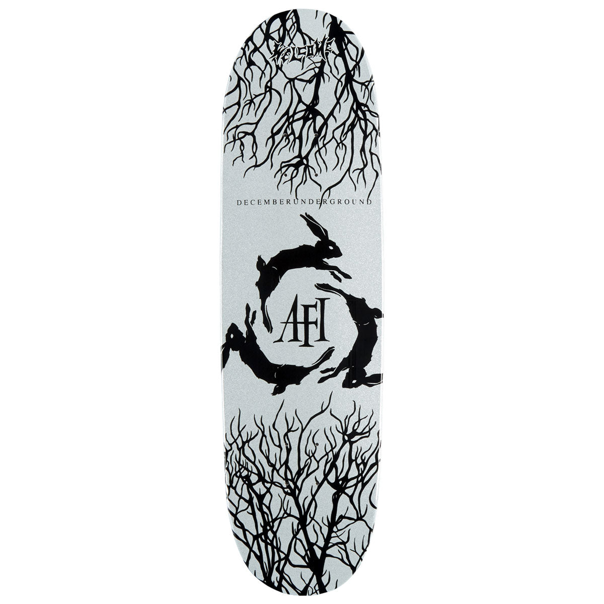 Welcome x AFI Decemberunder On Son Of Boline Skateboard Deck - White Glitter - 8.80