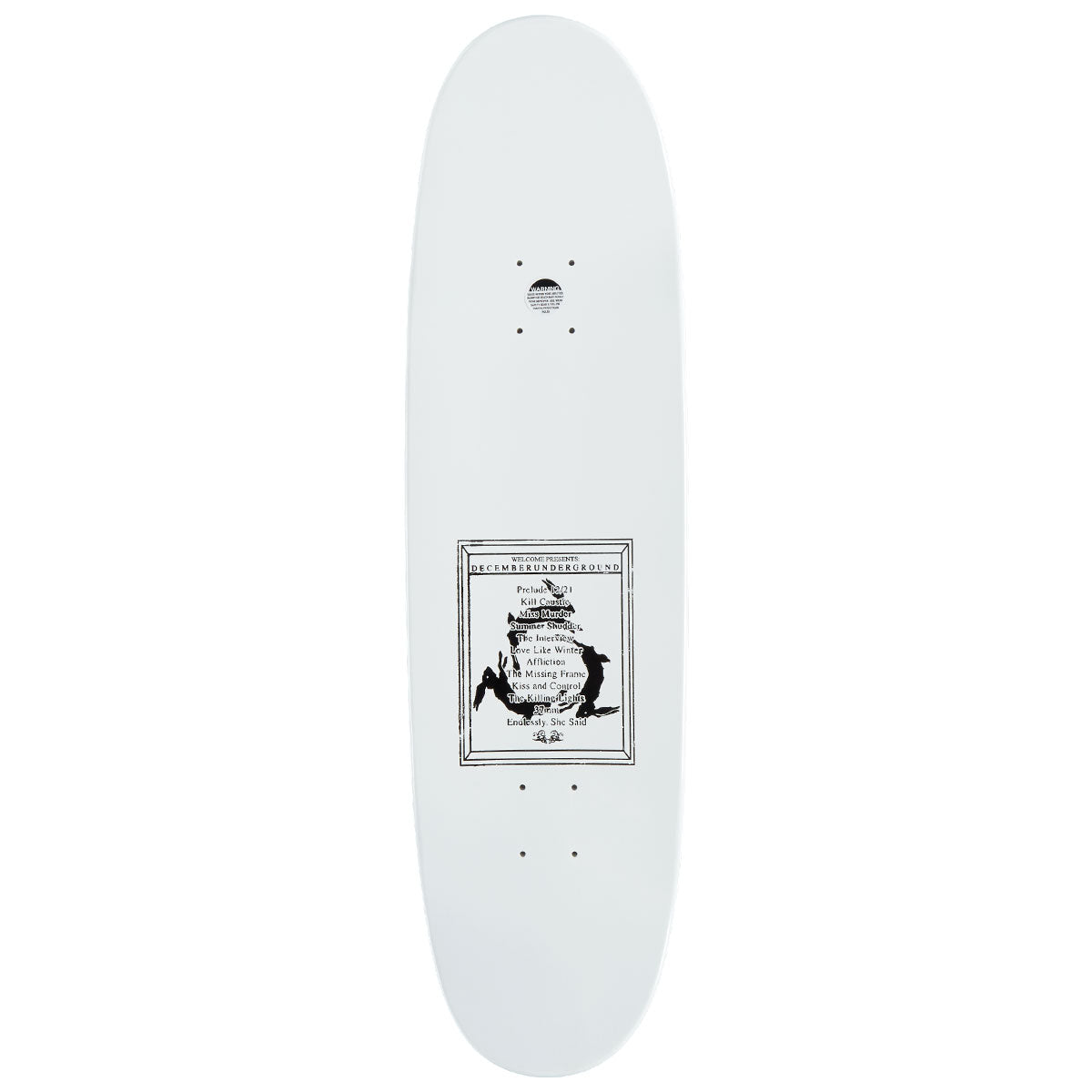 Welcome x AFI Decemberunder On Son Of Boline Skateboard Deck - White Glitter - 8.80