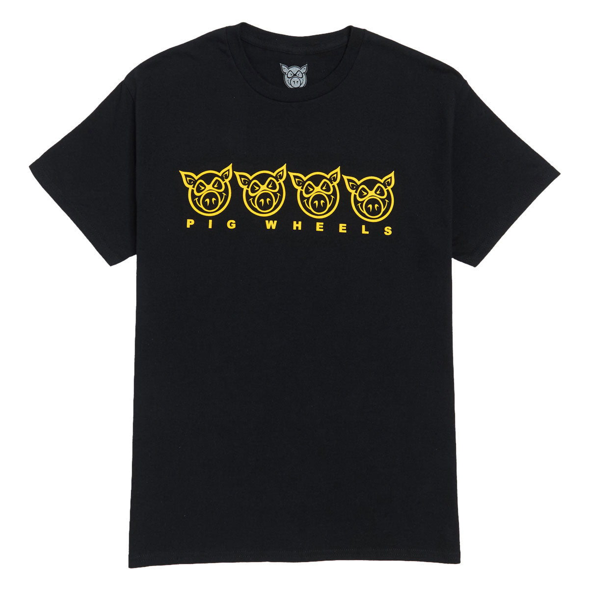 Pig Pig Fade T-Shirt - Black/Gold image 1