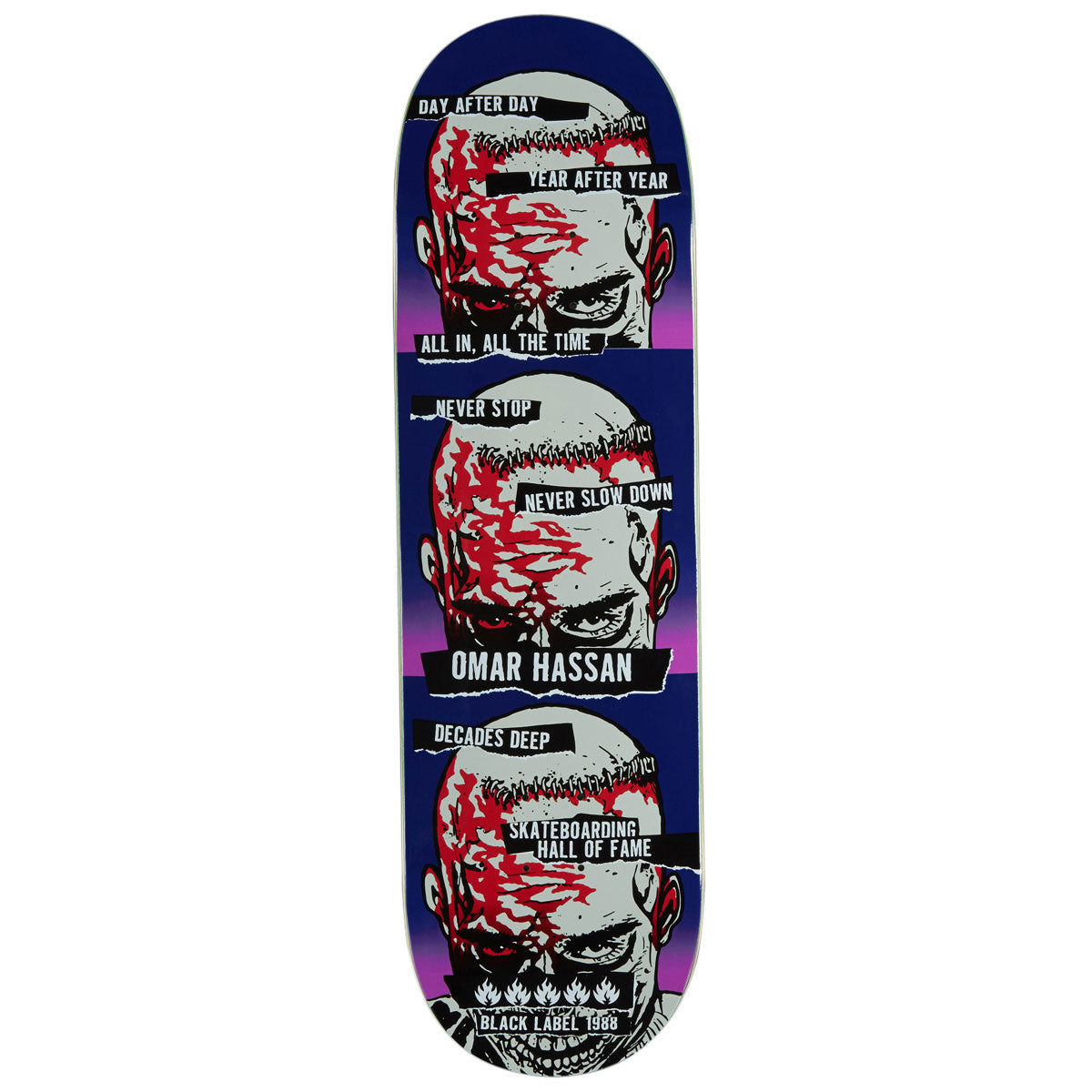 Black Label Omar Hassan Never Stop SHOF Edition Skateboard Deck - 9.00