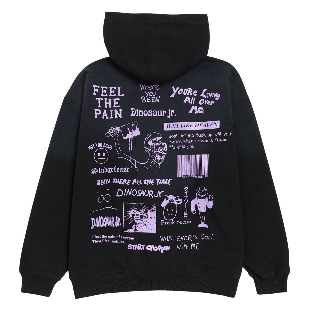 Color Bars x Dinosaur Jr Weirdness Hoodie - Potassium Black image 1