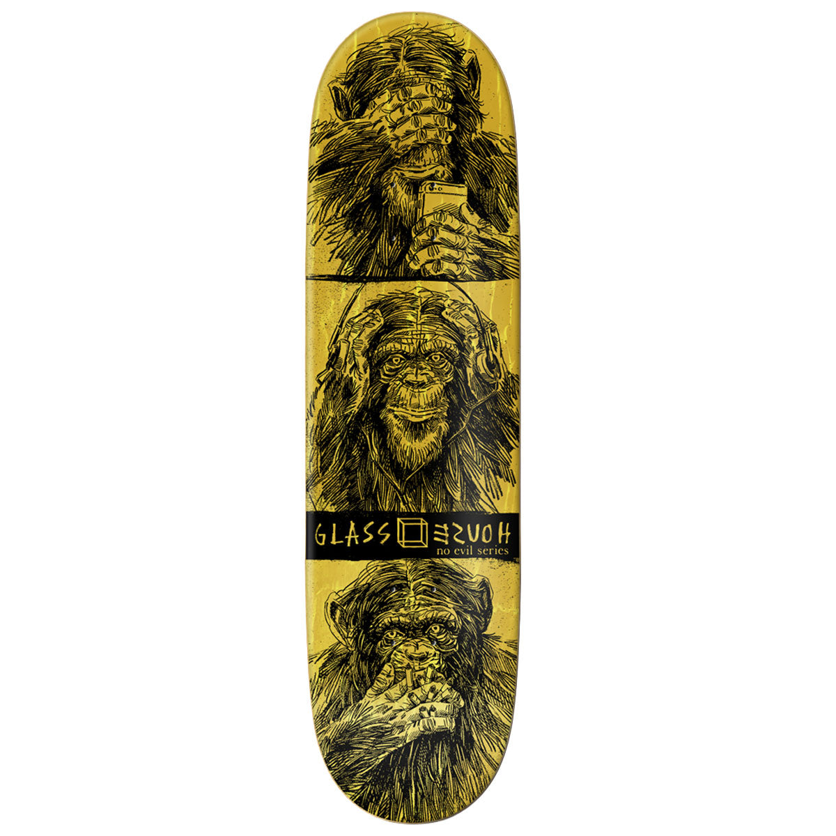Glass House AJ Lavala Hear No Evil Skateboard Deck - 8.50