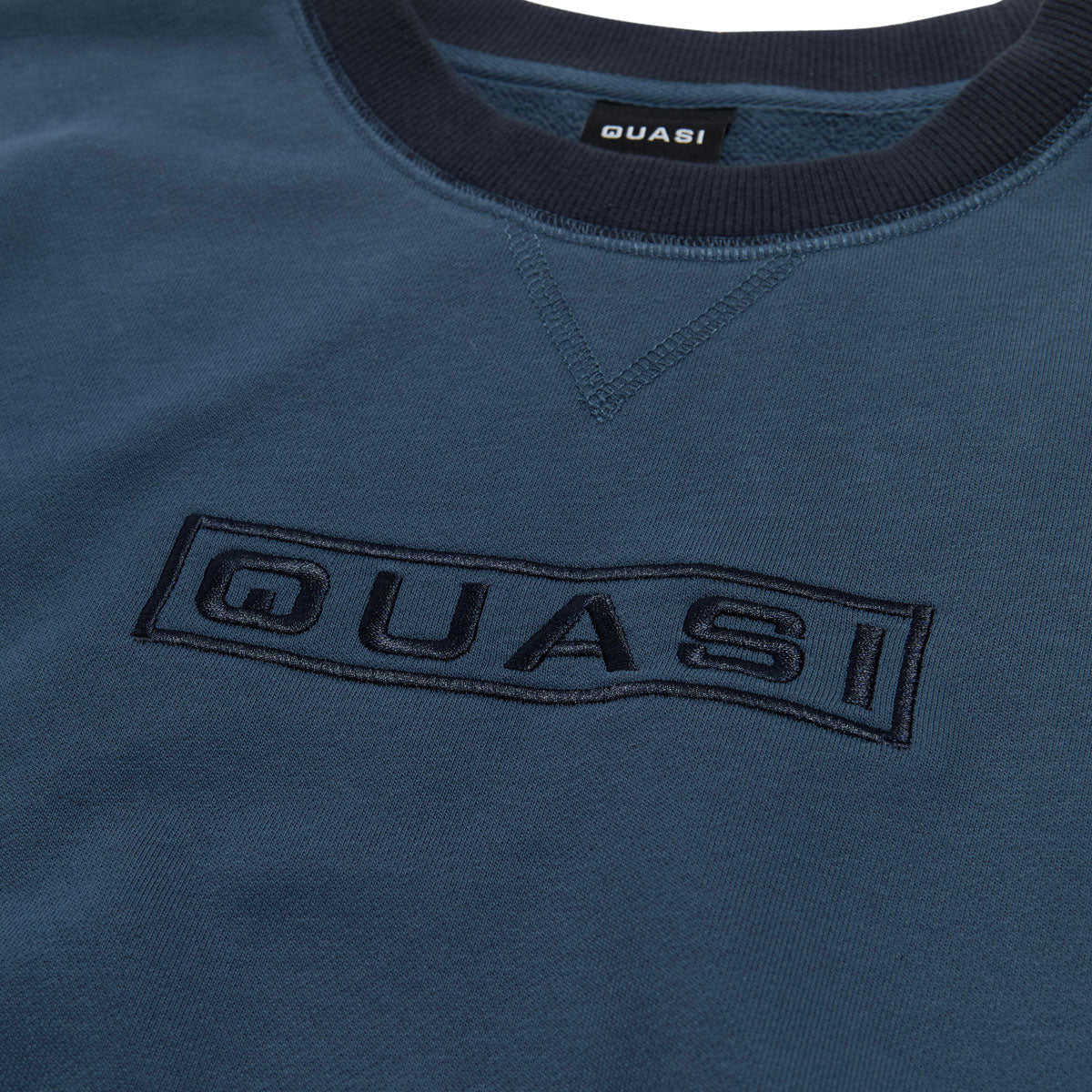 Quasi Euro Washed Crew Sweatshirt - Navy image 2