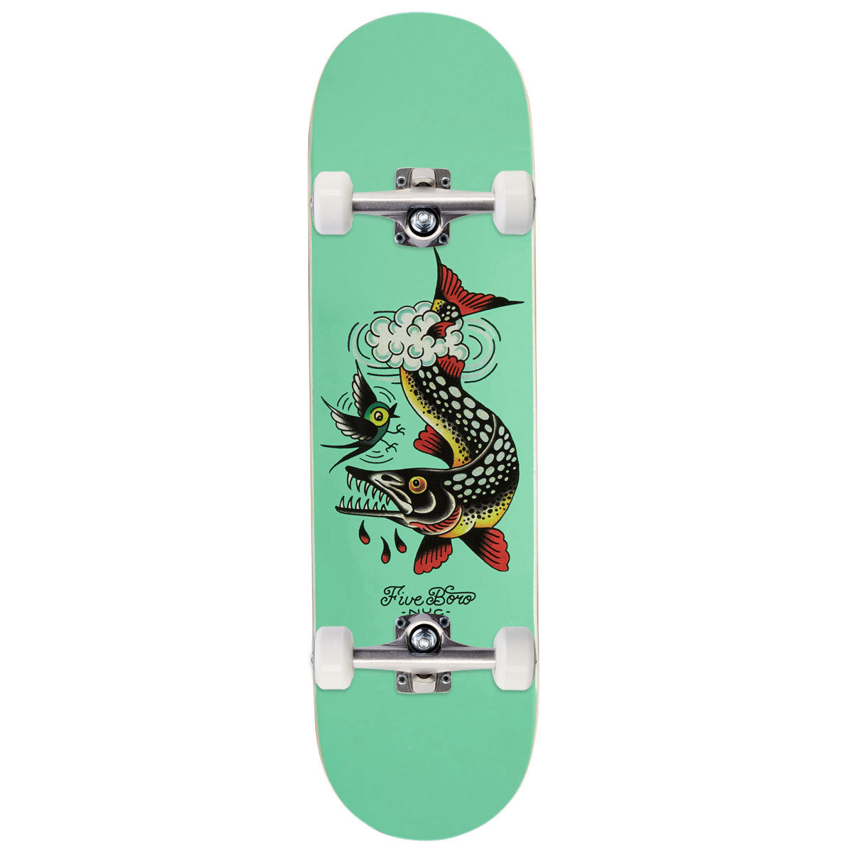 5Boro Fish Series Pike Skateboard Complete - 8.375