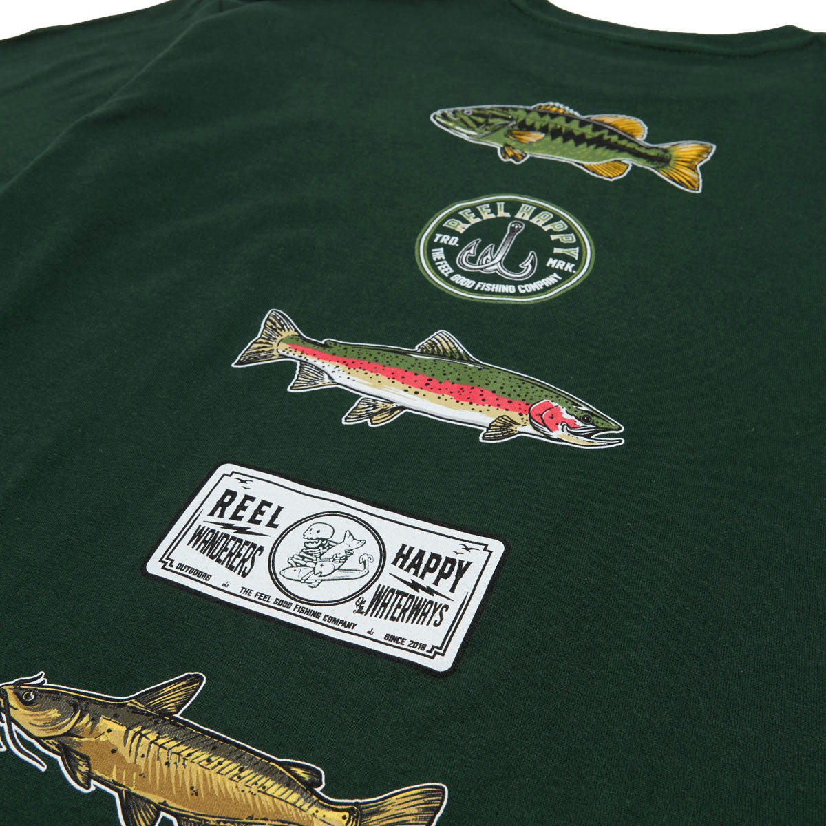 Reel Happy Freshies T-Shirt - Forest Green image 3