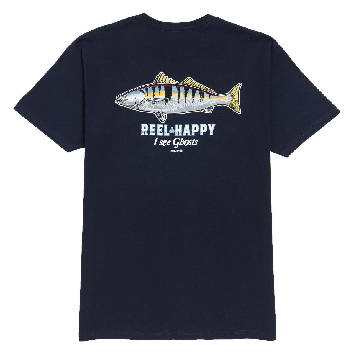 Reel Happy I See Ghosts T-Shirt - Navy image 1