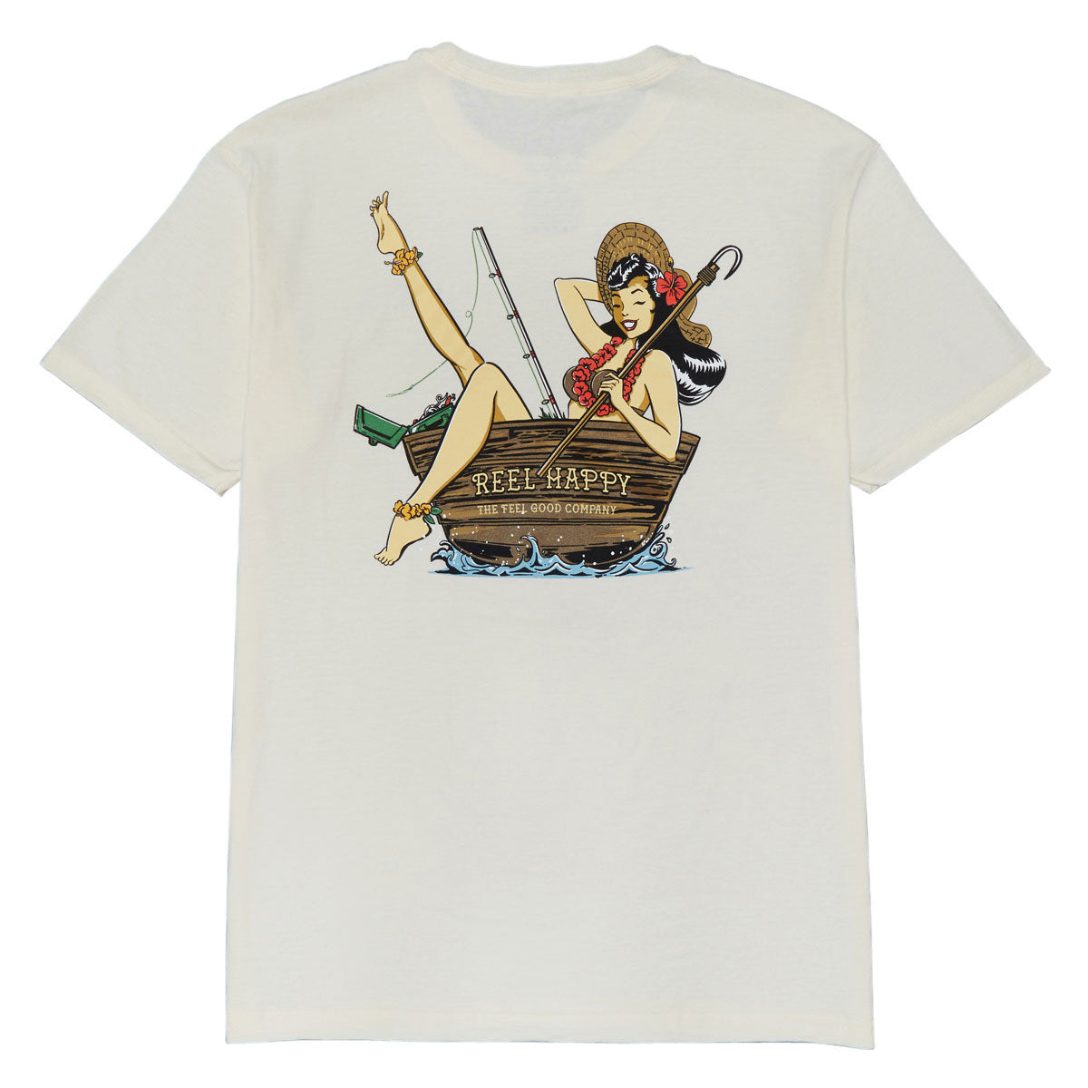 Reel Happy Easy Life T-Shirt - Natural image 1