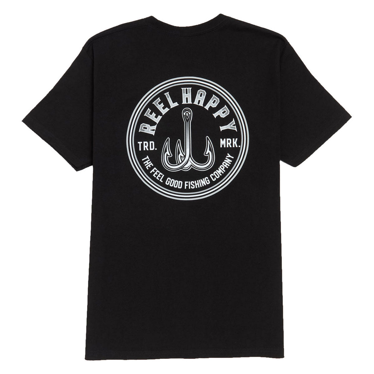 Reel Happy Treble Hook T-Shirt - Black image 1