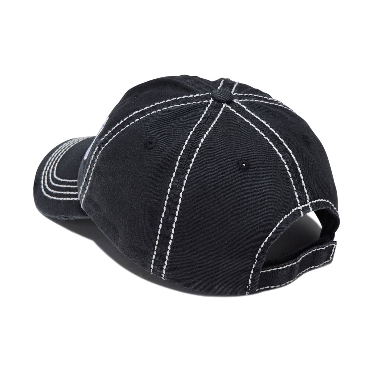Vinyl Spiral Dad Hat - Distressed Black image 2