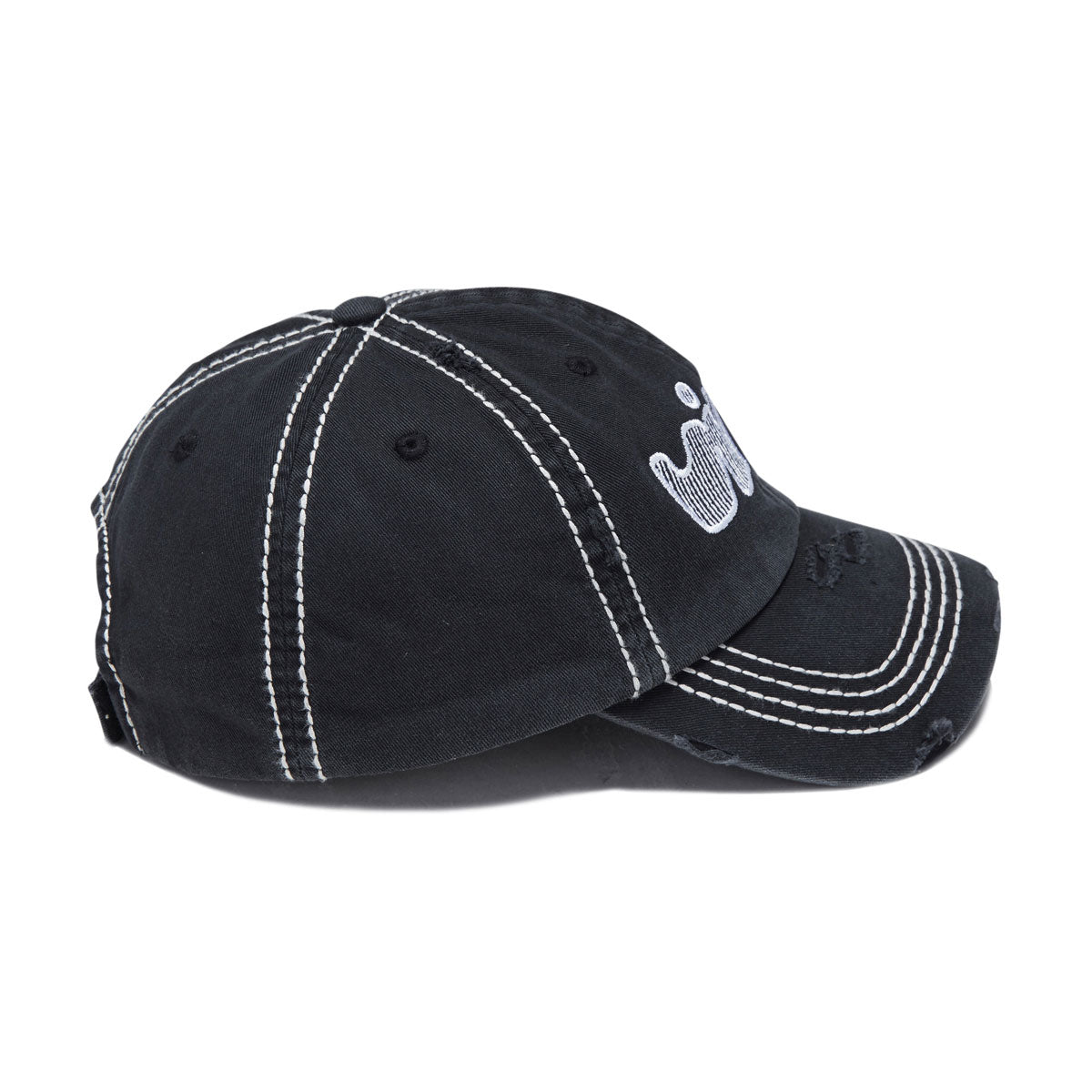 Vinyl Spiral Dad Hat - Distressed Black image 4