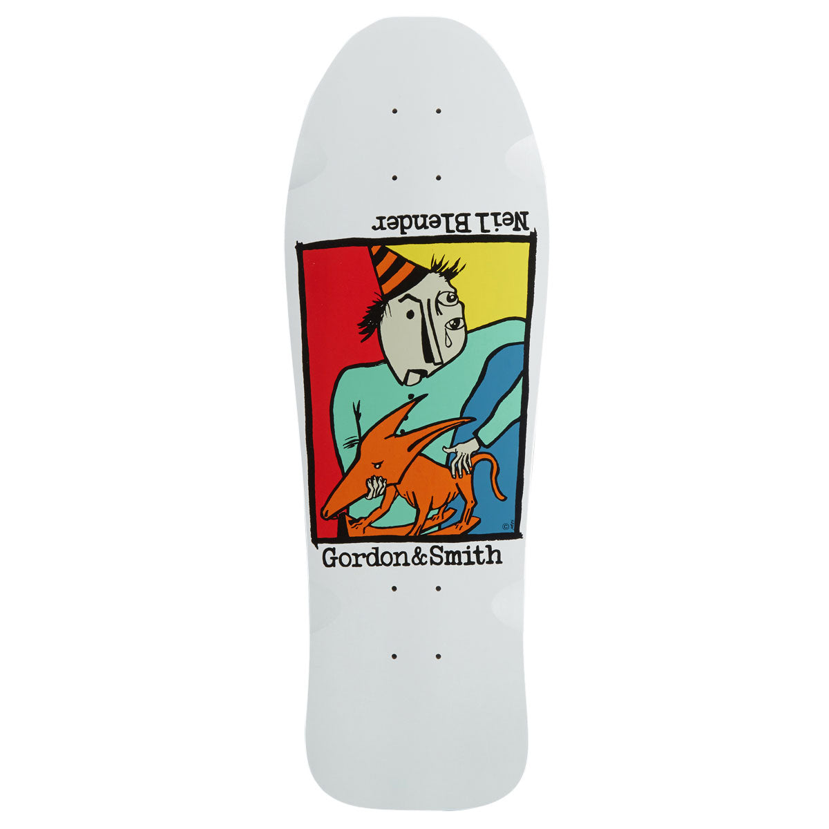 G&S Neil Blender Rocking Dog Reissue Skateboard Deck - Full White Dip - 10.00