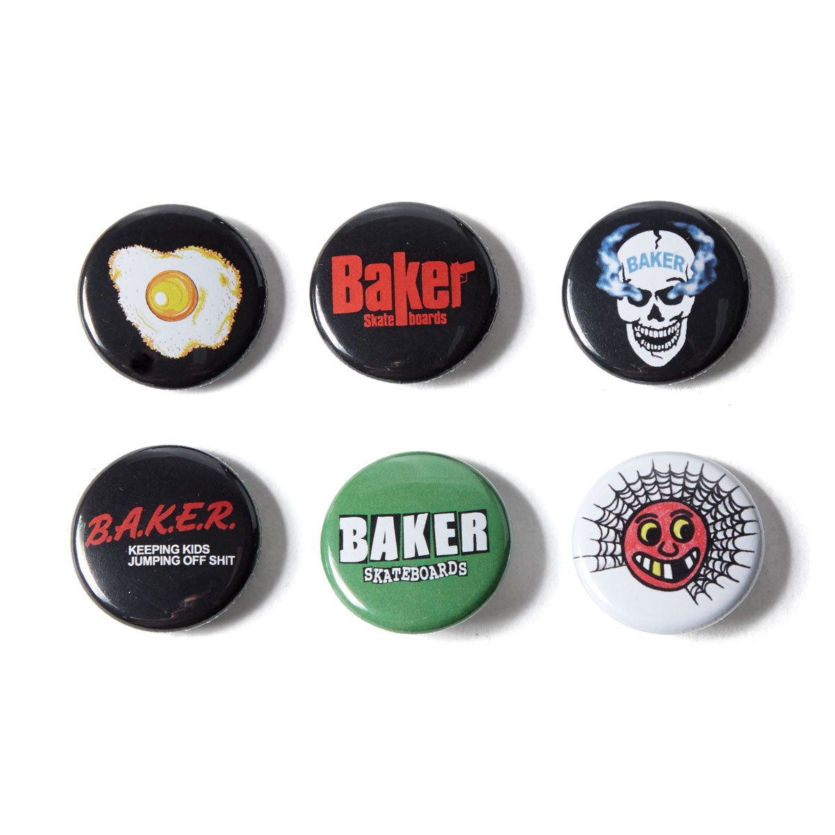 Baker Any Questions 6 Pack Of Buttons - Black image 1