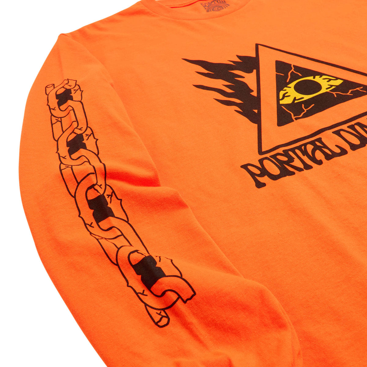 Portal Dimension Evil Eye Long Sleeve T-Shirt - Orange image 2