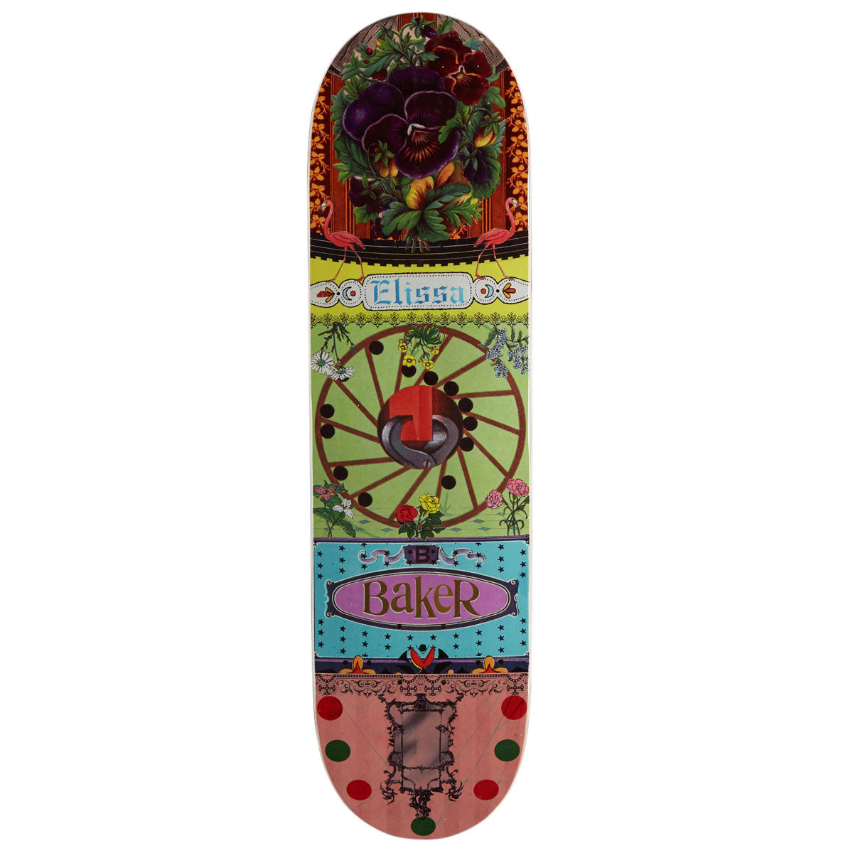 Baker Elissa Steamer Ephemera Skateboard Deck - 8.25
