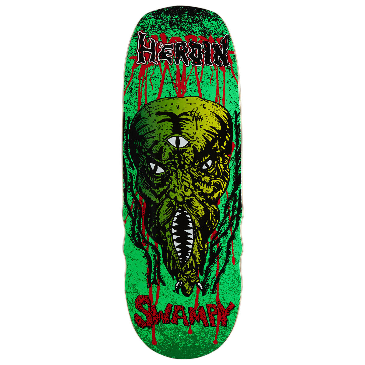 Heroin Swampy KO2 Slime Face Skateboard Deck - 10.60