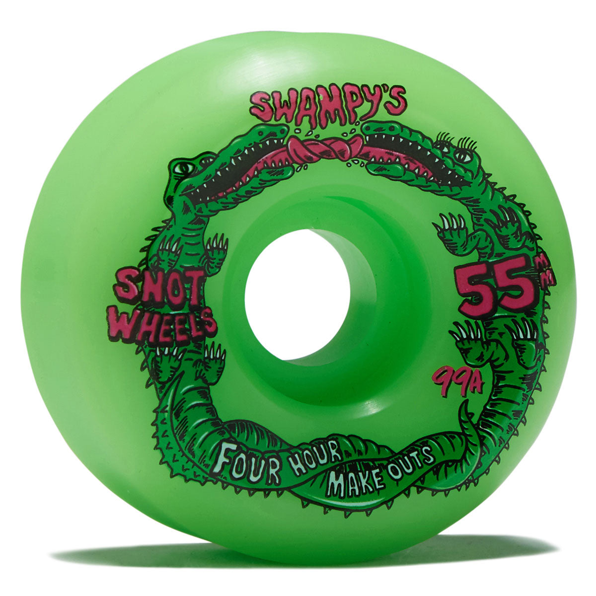 Snot Swampy Four Hour Conical 99a Skateboard Wheels - Neon Green - 55mm image 1