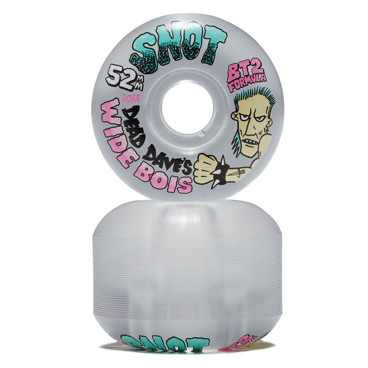 Snot Dead Dave Wide Boys 101a Skateboard Wheels - Clear - 52mm image 2