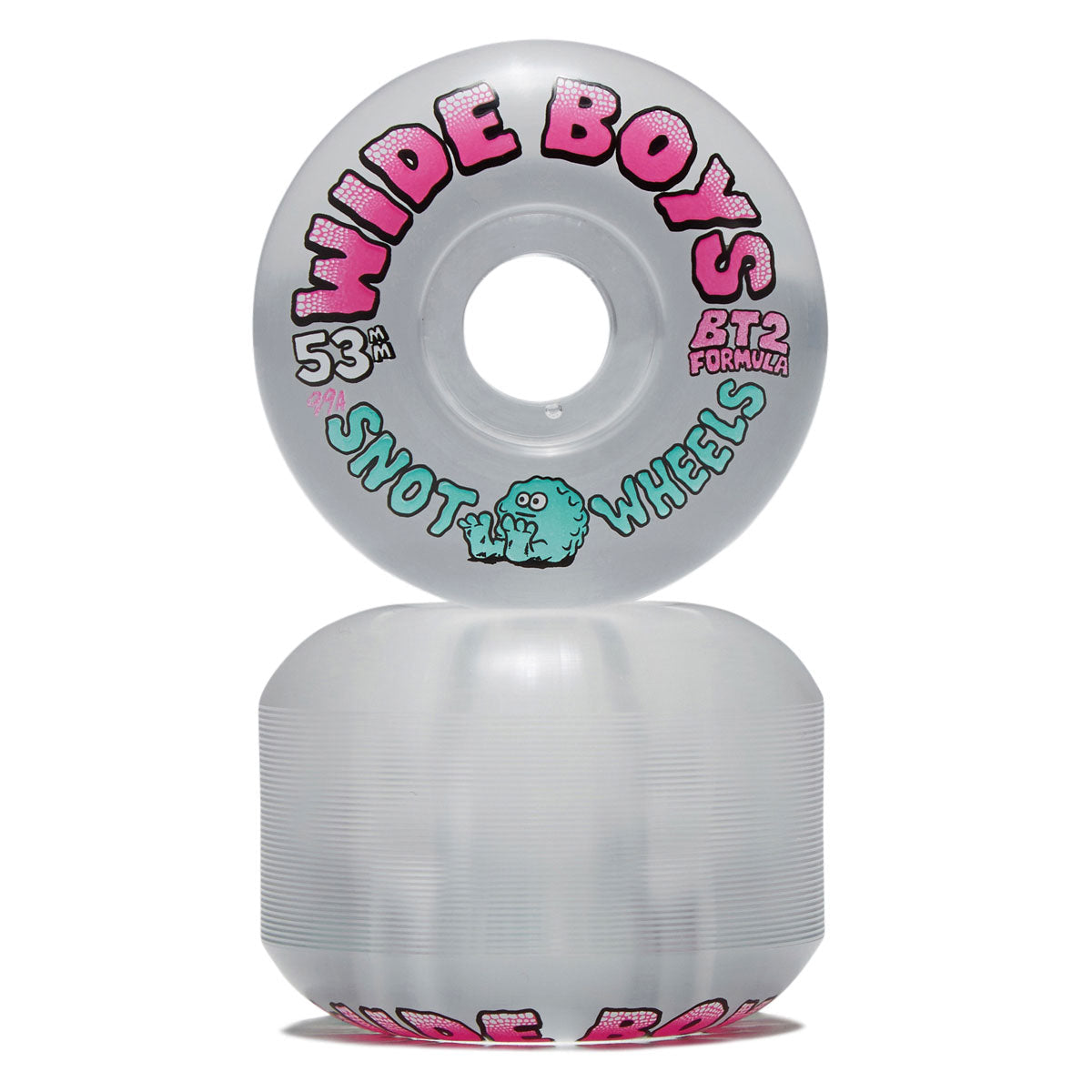Snot Wide Boys 99a Skateboard Wheels - Clear/Pink - 53mm image 2