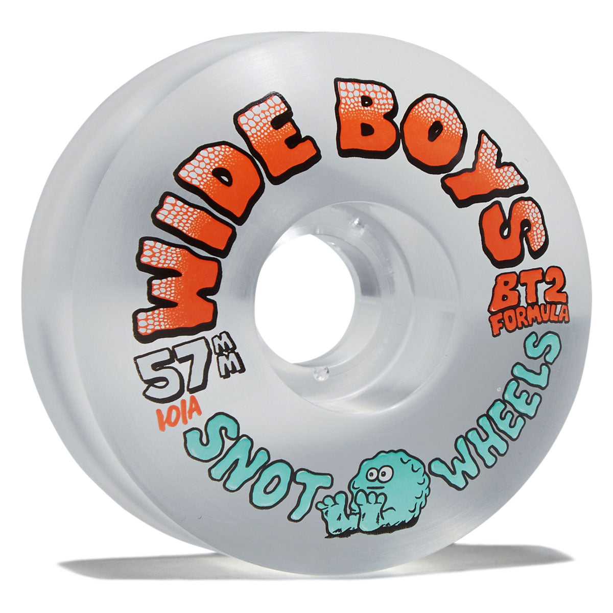 Snot Wide Boys 101a Skateboard Wheels - Clear/Orange - 57mm image 1