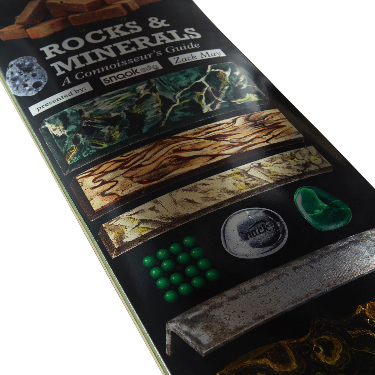 Snack May Rocks And Minerals Skateboard Deck - 8.38