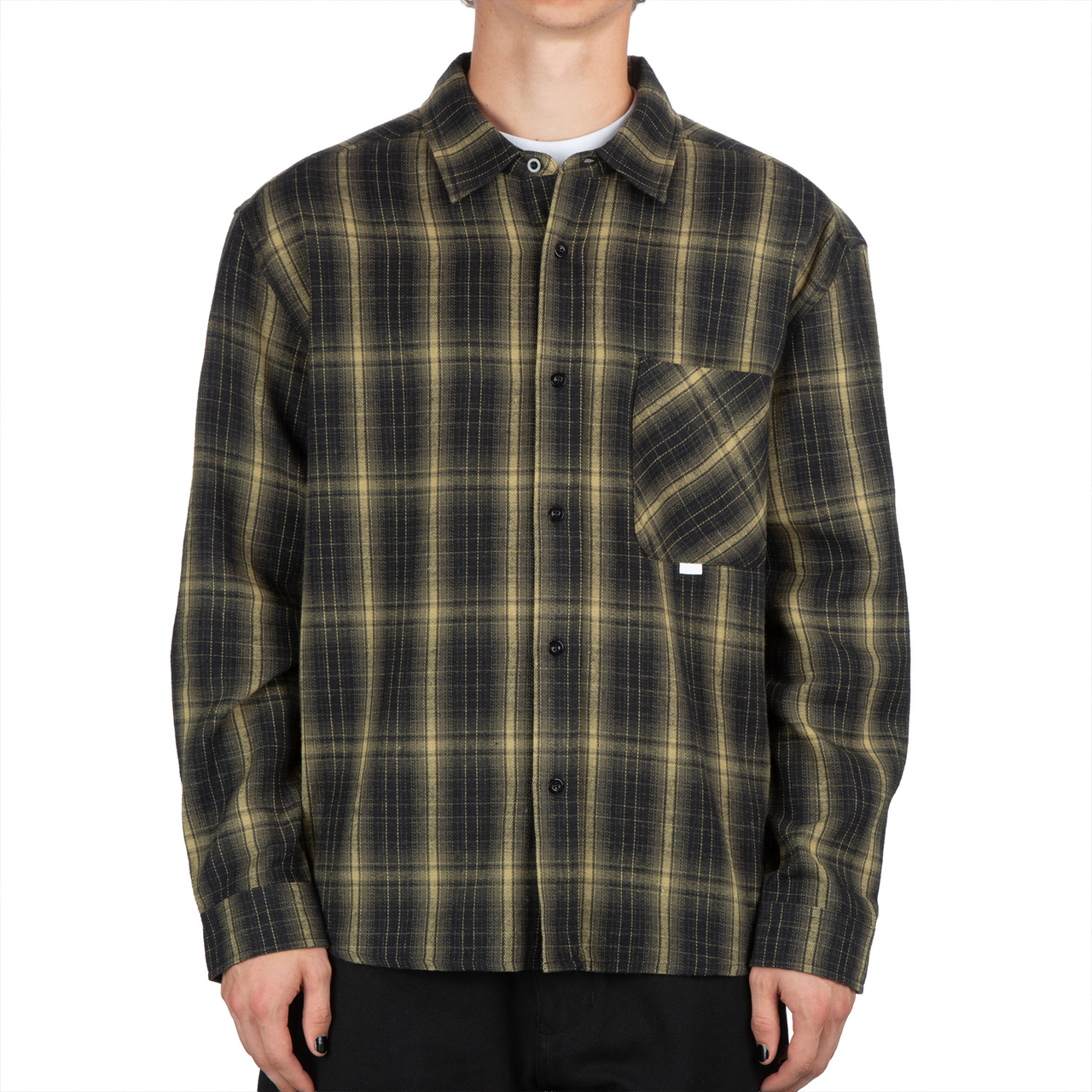 CCS Dial Up Flannel Shirt - Green/Ochre image 2
