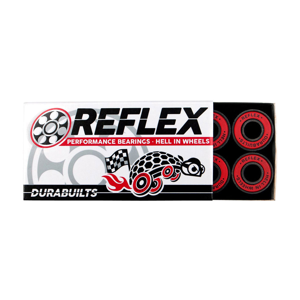 Reflex Durabuilt Bearings - Red/Black image 1